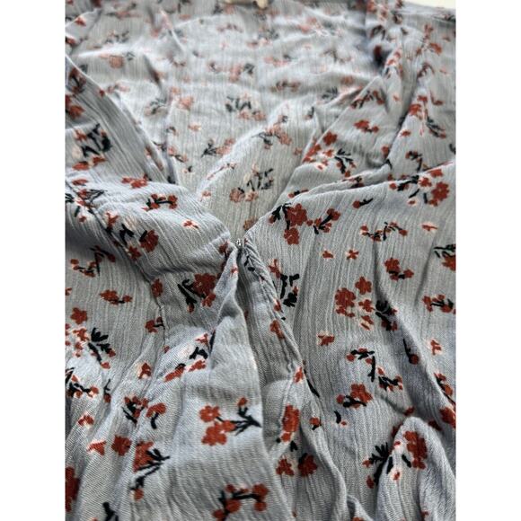 Sky and Sparrow Light Blue Flora Tie Bottom, Crop Top, Women's Small - Picture 2 of 7